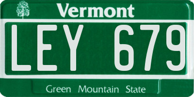 VT license plate LEY679