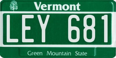 VT license plate LEY681