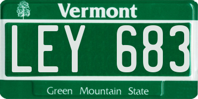 VT license plate LEY683