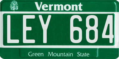 VT license plate LEY684
