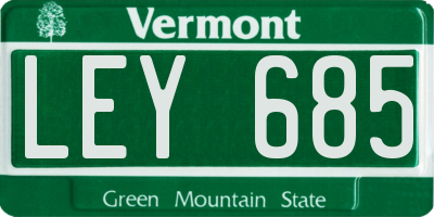 VT license plate LEY685