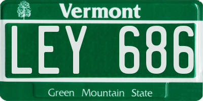 VT license plate LEY686