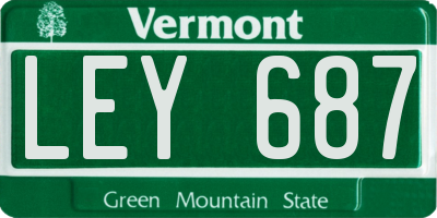 VT license plate LEY687