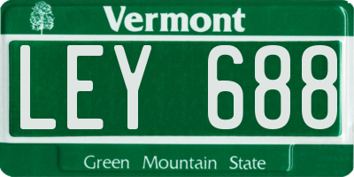 VT license plate LEY688