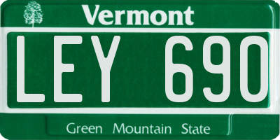 VT license plate LEY690
