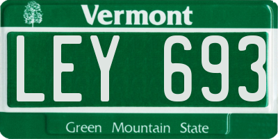 VT license plate LEY693