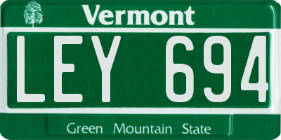 VT license plate LEY694
