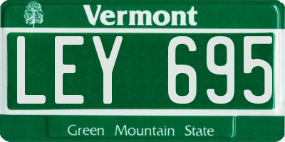 VT license plate LEY695