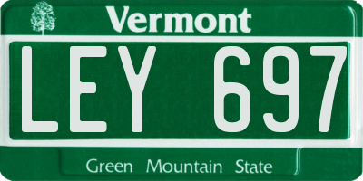 VT license plate LEY697