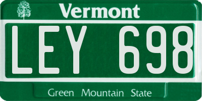 VT license plate LEY698