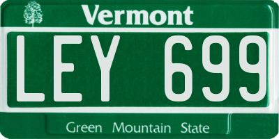 VT license plate LEY699