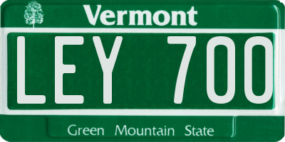 VT license plate LEY700