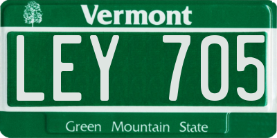 VT license plate LEY705