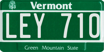 VT license plate LEY710