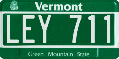 VT license plate LEY711