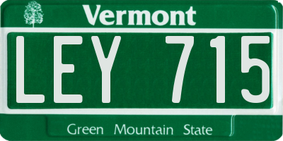 VT license plate LEY715