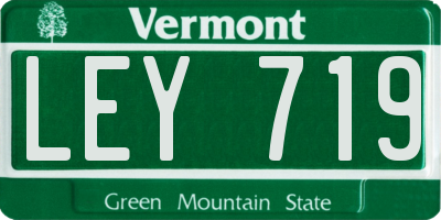 VT license plate LEY719