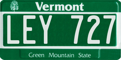 VT license plate LEY727