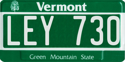 VT license plate LEY730