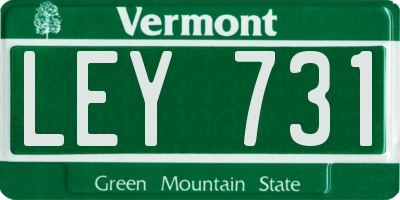 VT license plate LEY731