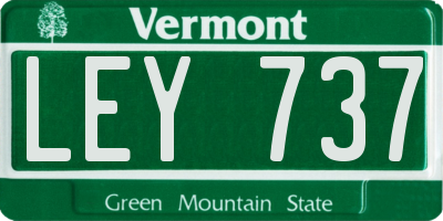 VT license plate LEY737