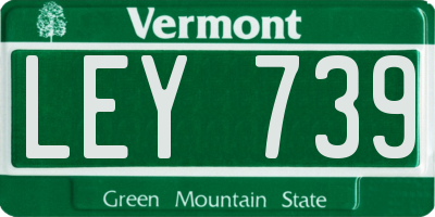 VT license plate LEY739