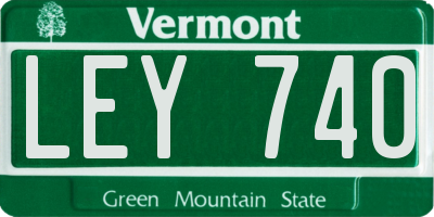 VT license plate LEY740
