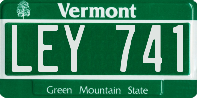 VT license plate LEY741