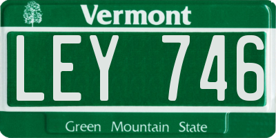 VT license plate LEY746