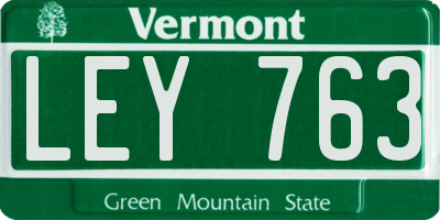 VT license plate LEY763