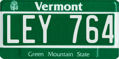 VT license plate LEY764