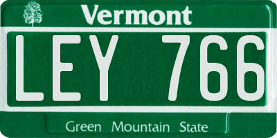 VT license plate LEY766