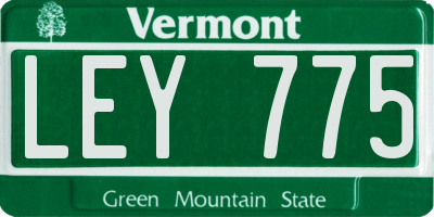 VT license plate LEY775
