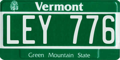VT license plate LEY776