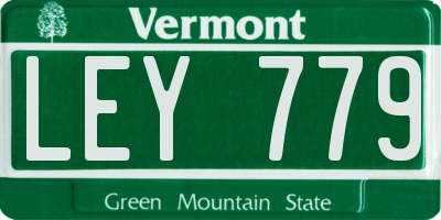 VT license plate LEY779