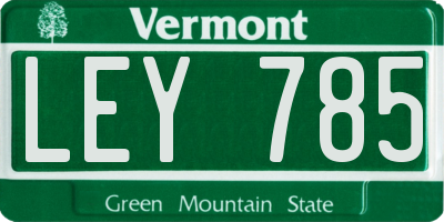 VT license plate LEY785