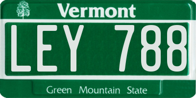 VT license plate LEY788
