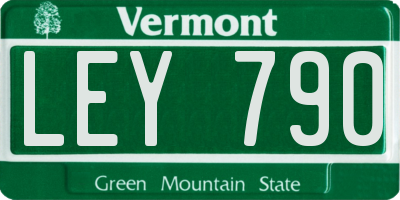 VT license plate LEY790