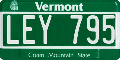 VT license plate LEY795