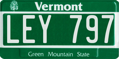 VT license plate LEY797