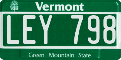 VT license plate LEY798