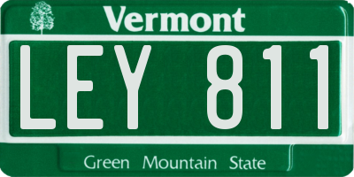 VT license plate LEY811