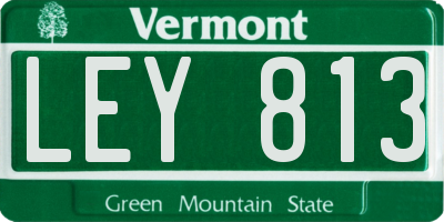VT license plate LEY813