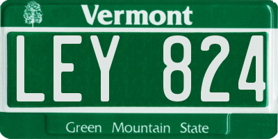 VT license plate LEY824