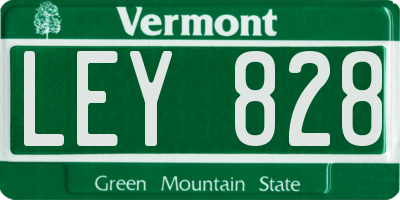 VT license plate LEY828