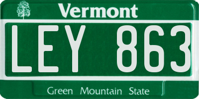 VT license plate LEY863
