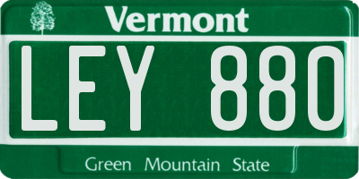 VT license plate LEY880