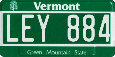 VT license plate LEY884