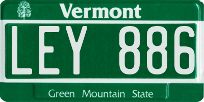 VT license plate LEY886