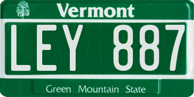 VT license plate LEY887
